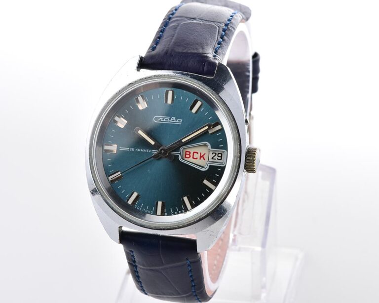 Slava vintage soviet mechanical wristwatch