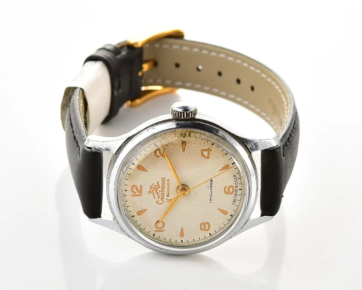 Vntage Soviet Sportivnie mechanical watch from the 1950s