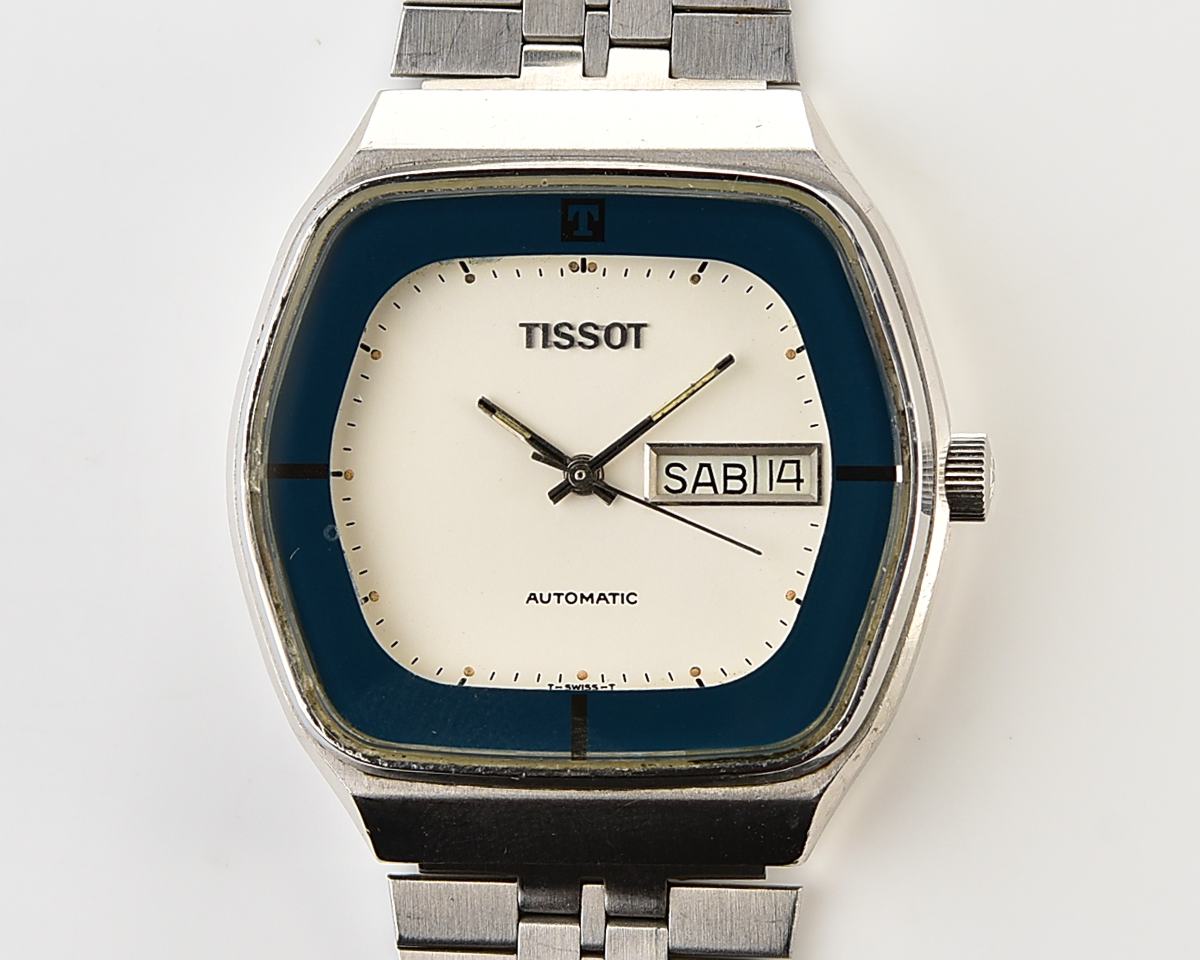Tissot Automatic Day-Date 'TV screen' with automatic self winding movement from the mid-1970s
