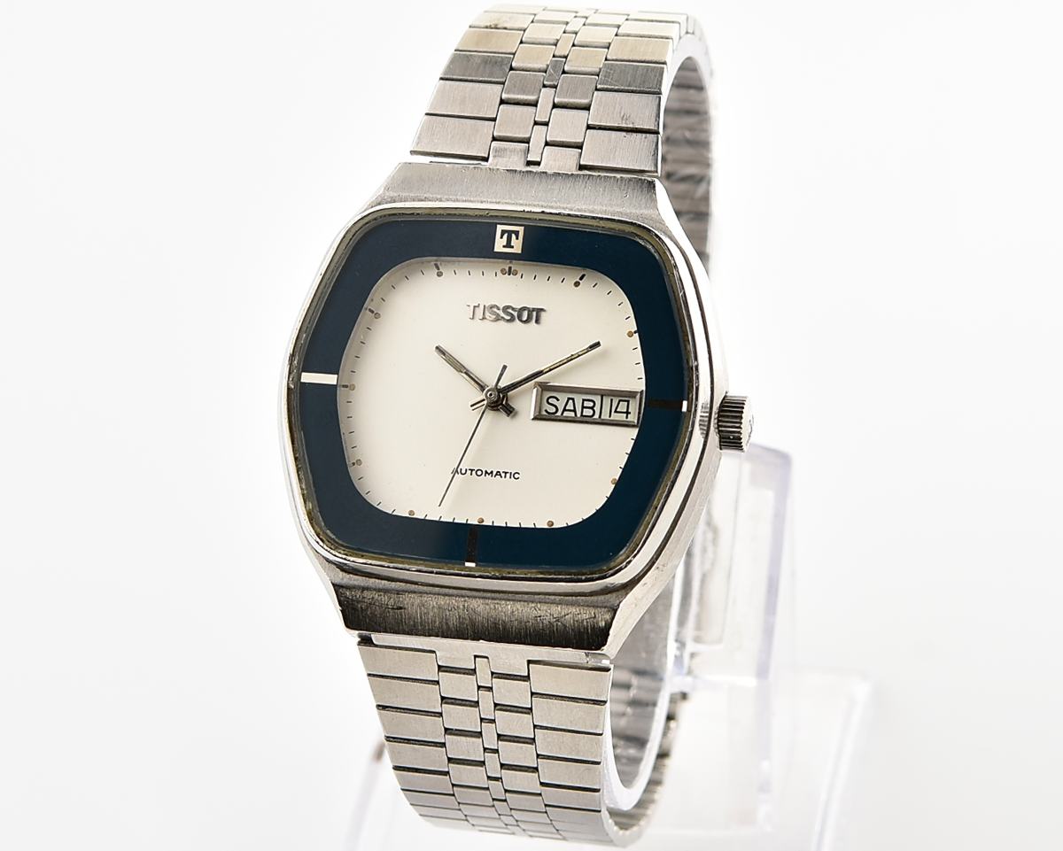 Tissot Automatic Day-Date 'TV screen' with automatic self winding movement from the mid-1970s