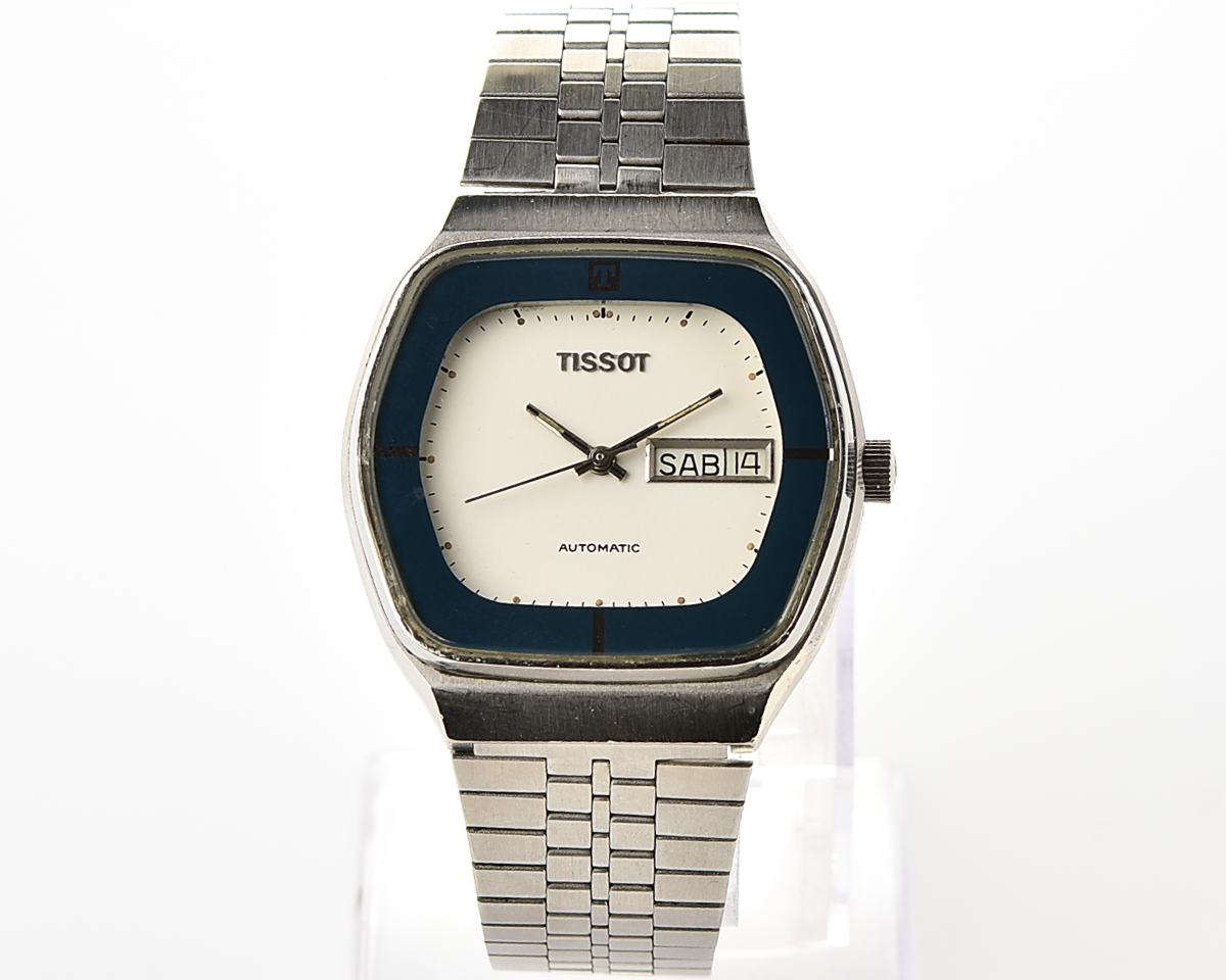 Tissot Automatic Day-Date 'TV screen' with automatic self winding movement from the mid-1970s