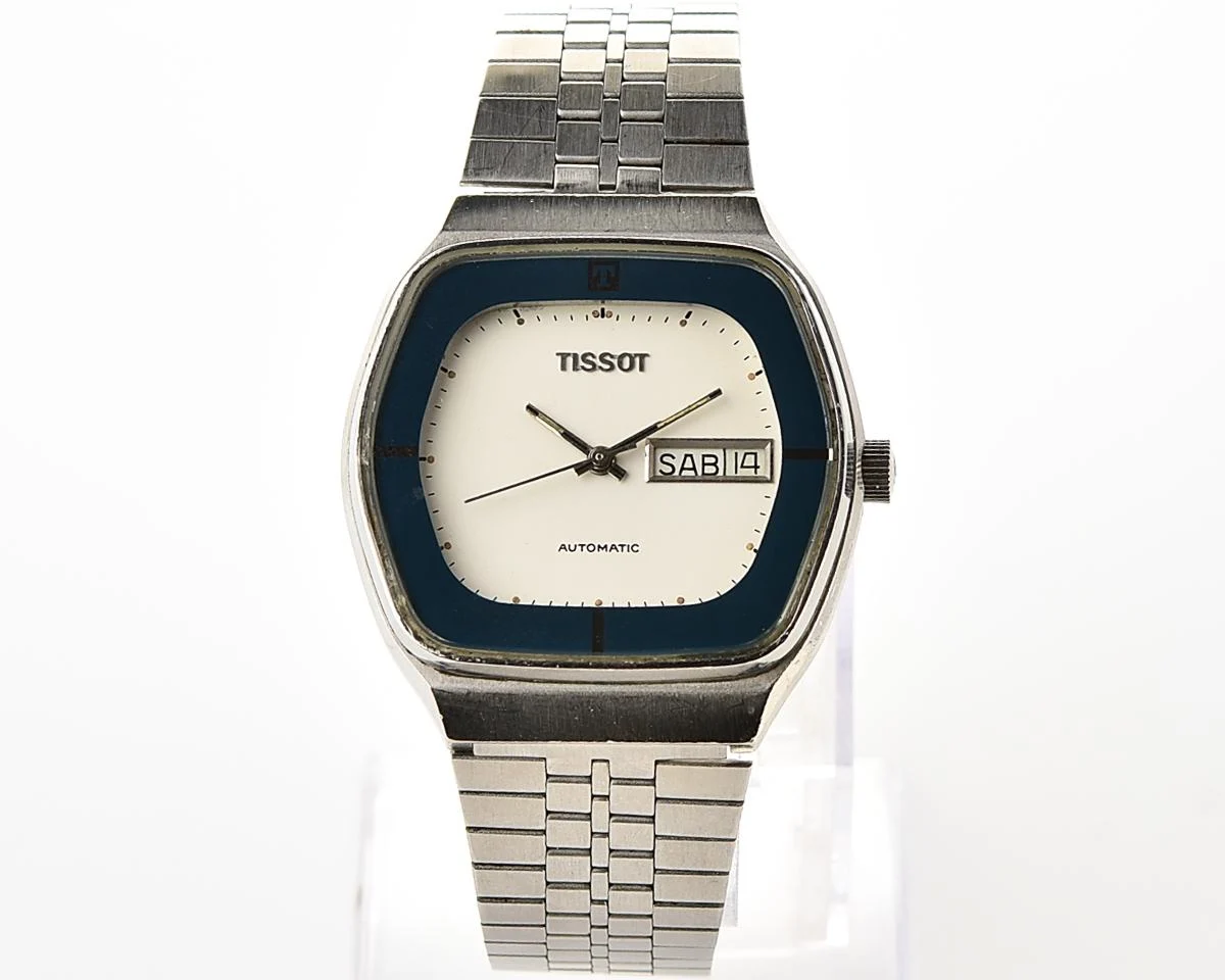 Tissot Automatic Day-Date 'TV screen' with automatic self winding movement from the mid-1970s