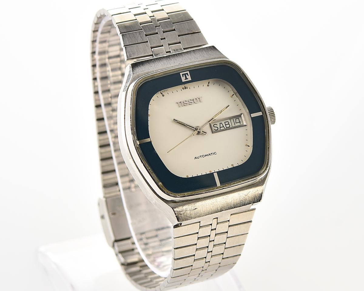 Tissot Automatic Day-Date 'TV screen' with automatic self winding movement from the mid-1970s