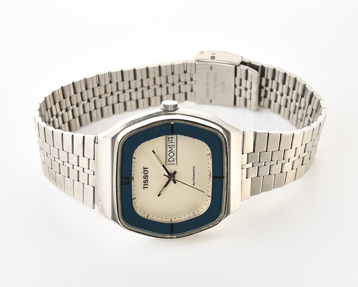 Tissot Automatic Day-Date 'TV screen' with automatic self winding movement from the mid-1970s
