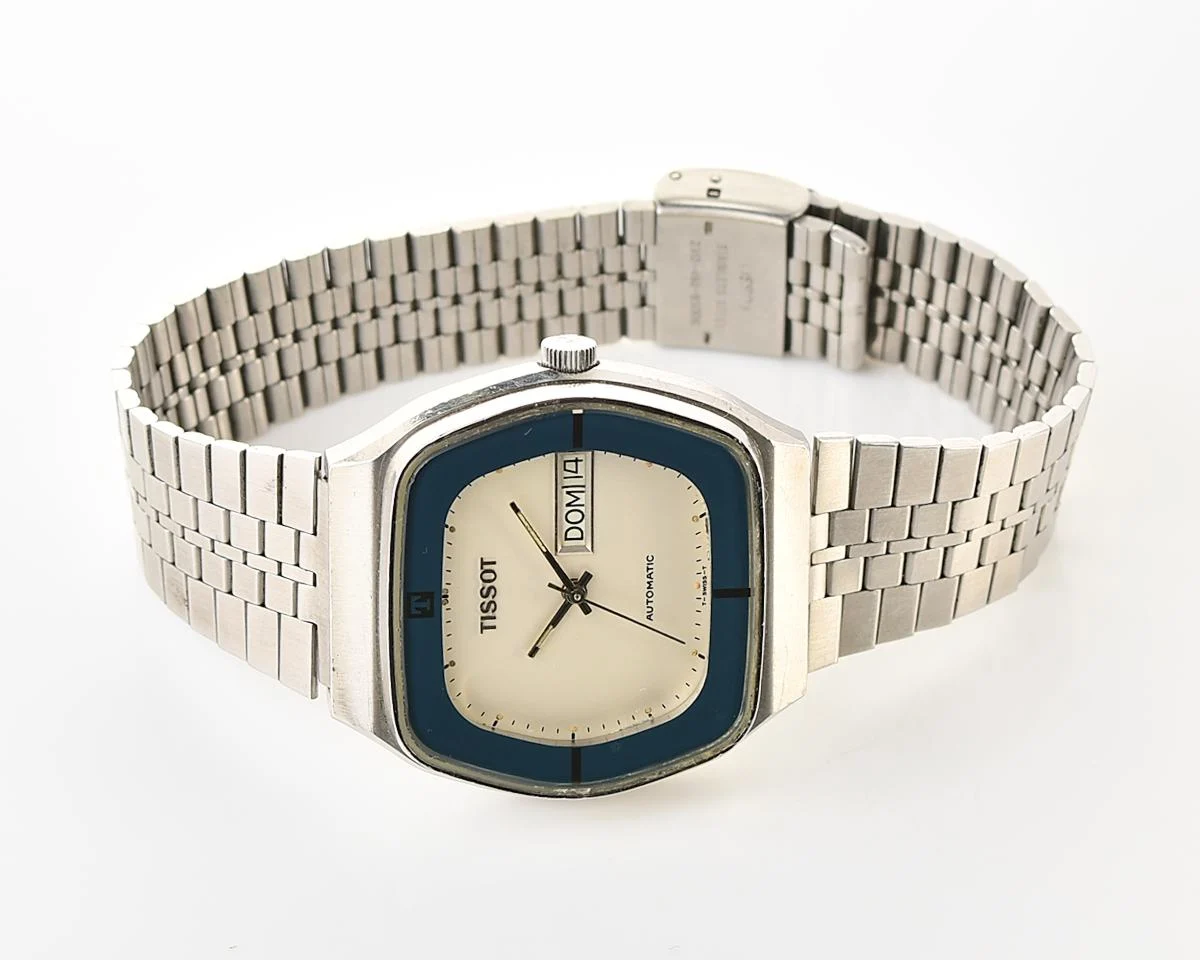 Tissot Automatic Day-Date 'TV screen' with automatic self winding movement from the mid-1970s