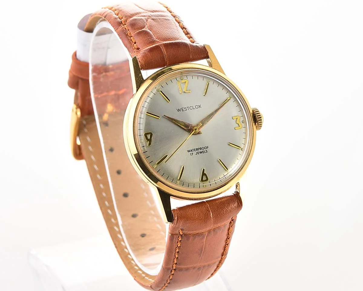 Vintage Westclox – Gold-Plated Silver Sunburst 17 Jewels from the 1960s