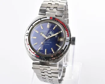 Soviet Vostok Amphibia Diver wristwatch (Scuba Dude), with stainless steel bracelet