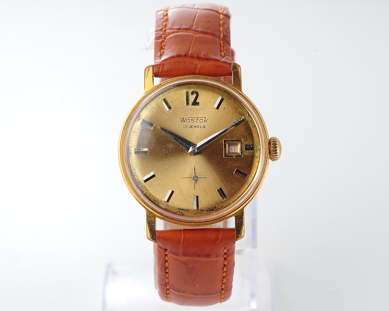 Soviet Wostok (Vostok) vintage mechanical gold-plated wristwatch