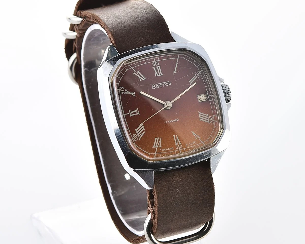 Large Soviet Wostok (Vostok) mechanical wristwatch