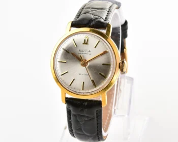 Rare: Excellent Soviet Wostok (Vostok) gold-plated mechanical wristwatch with 22 jewels precision movement