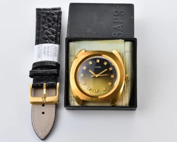 Vintage Zaria Soviet mechanical wristwatch - complete with it's box and passport!