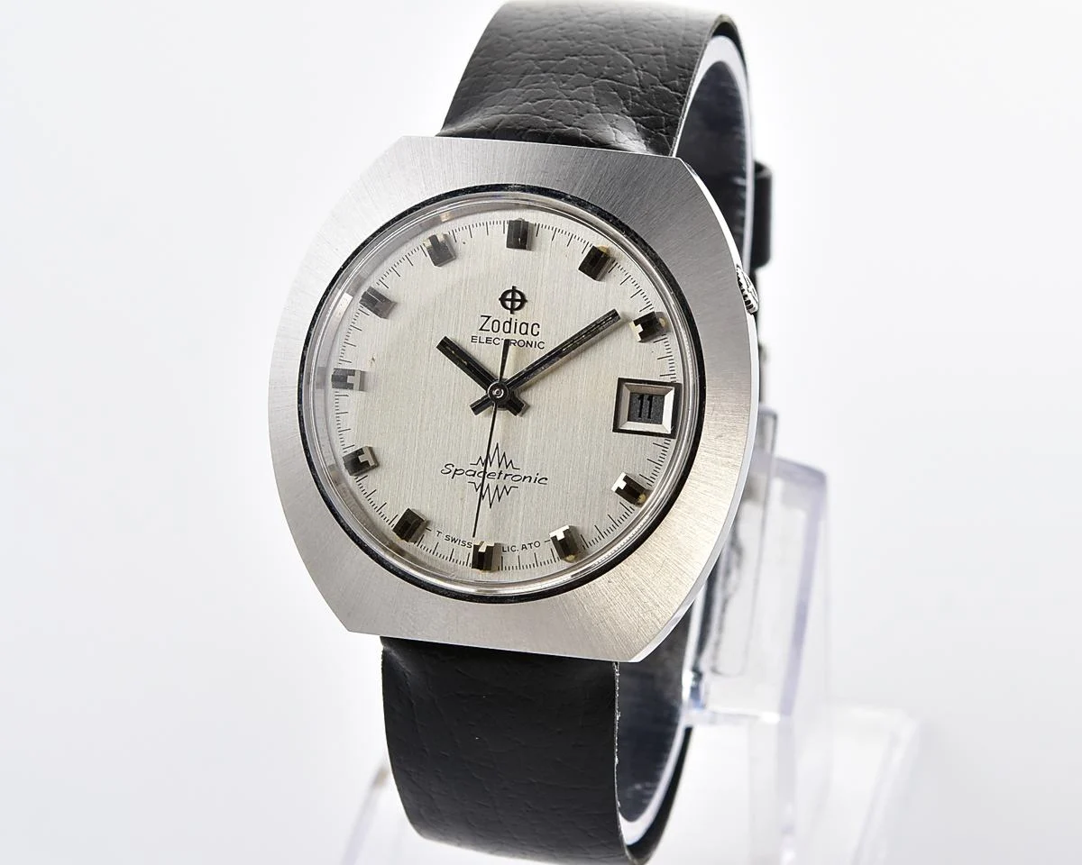 Retro-Futuristic Zodiac Electronic Spacetronic - vintage Swiss Dynotron with transparent back from 1960s!