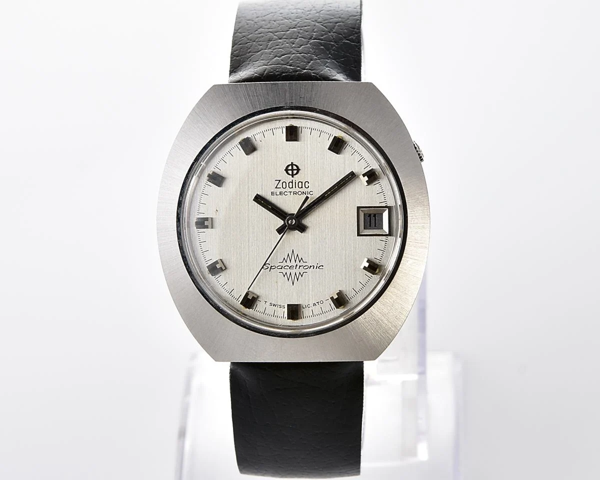 Retro-Futuristic Zodiac Electronic Spacetronic - vintage Swiss Dynotron with transparent back from 1960s!