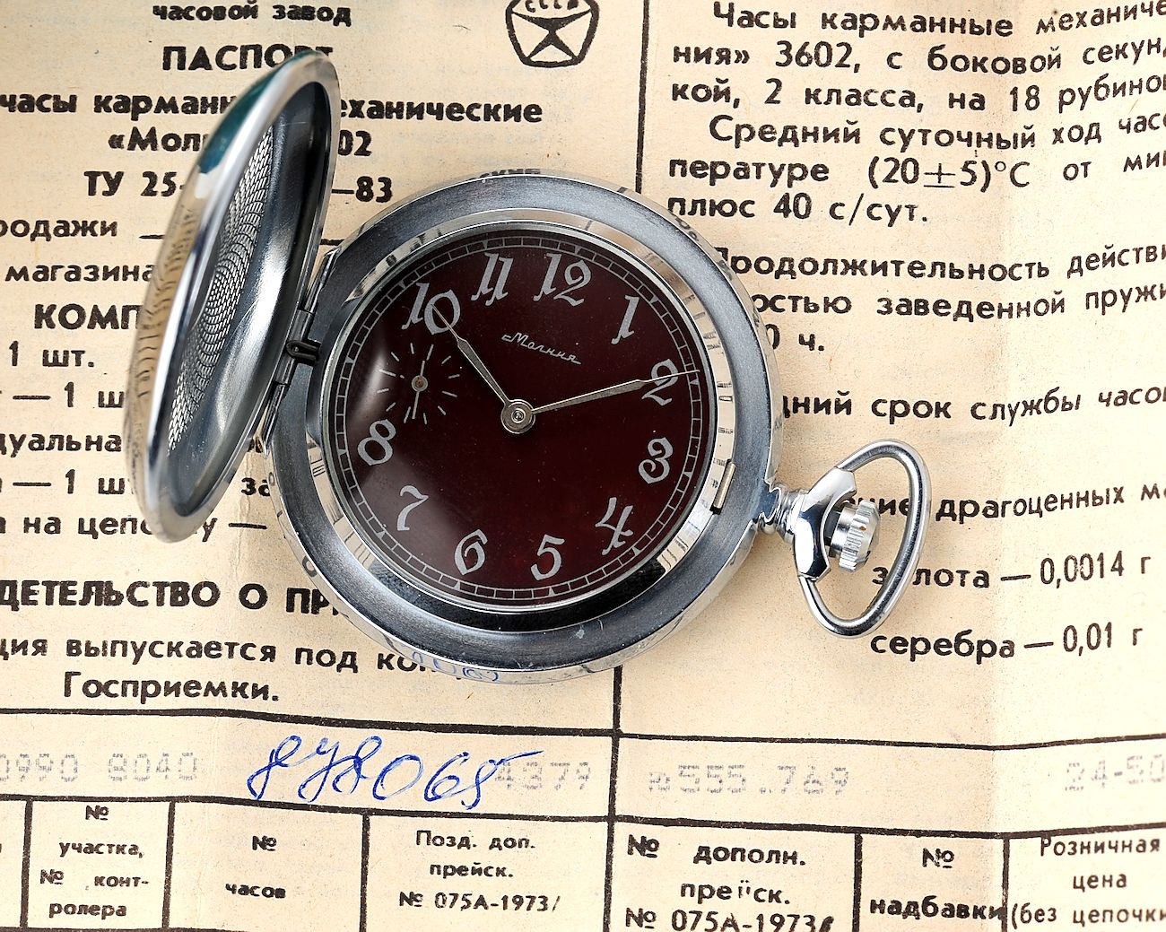 TIME CAPSULE: Molnija pocket watch – Great Patriotic War ☭☭☭, New Old Stock!