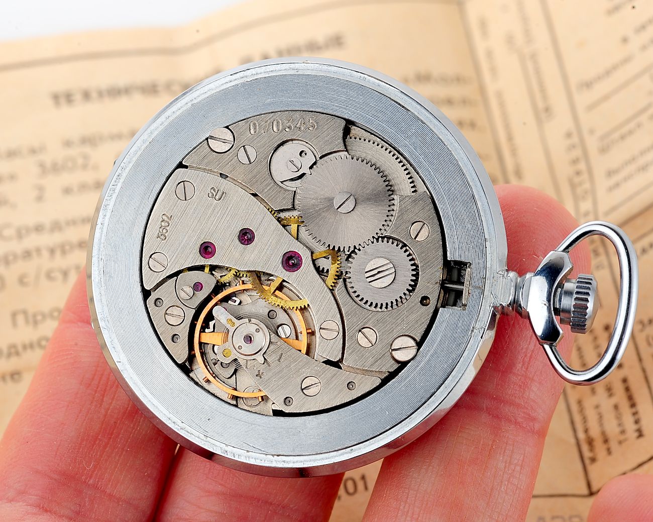 TIME CAPSULE: soviet Molnija mechanical pocket watch with rare green dial - New Old Stock(NOS)!