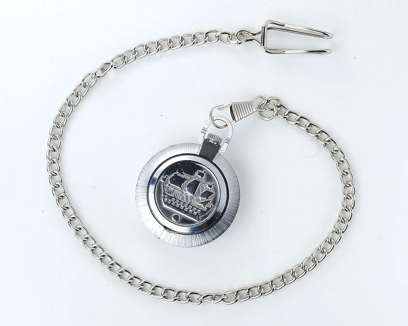 Mechanical Raketa Soviet pocket (or pendant) watch with arabic numerals
