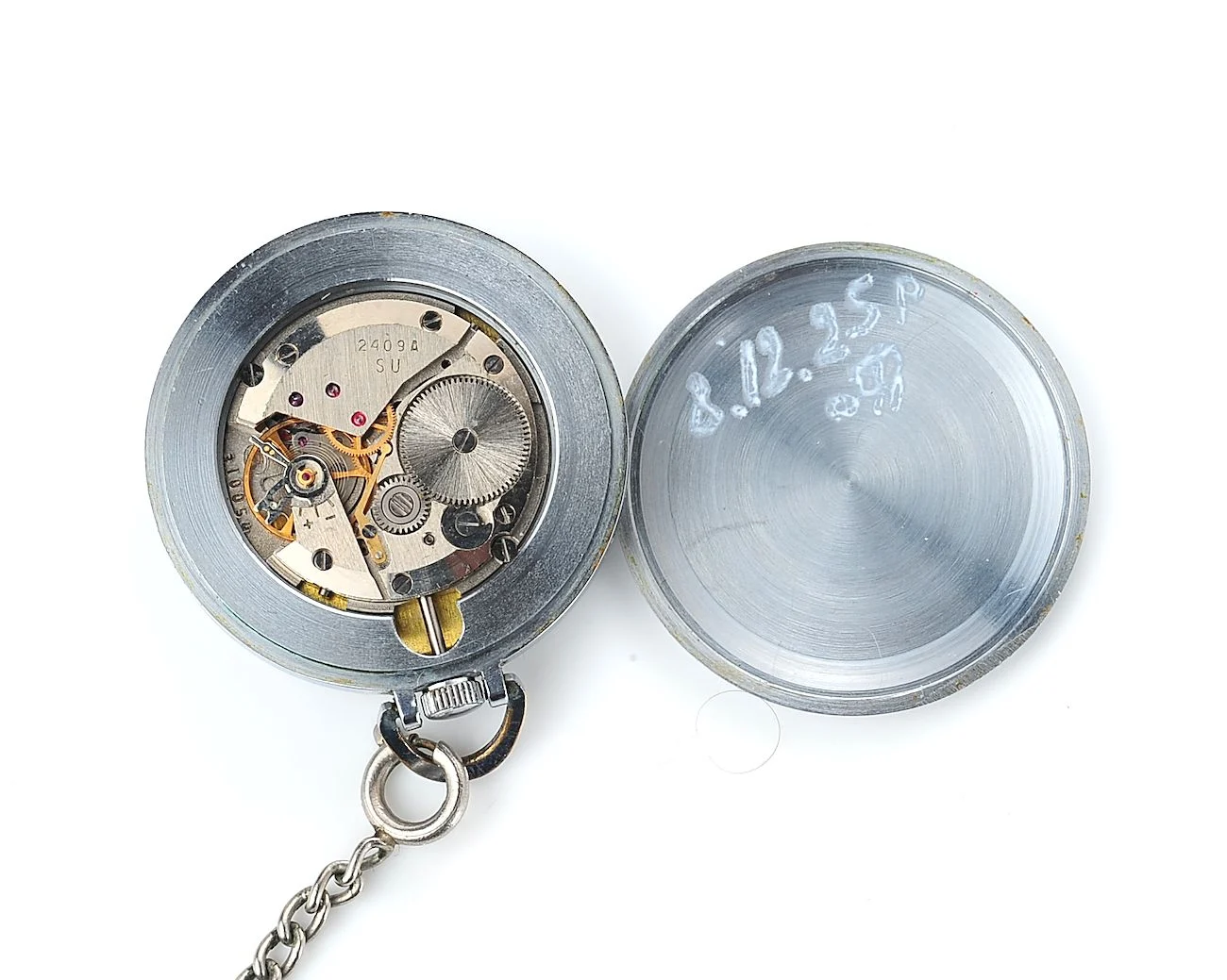 Small Soviet Vostok mechanical pocket watch (can be used as pendant)