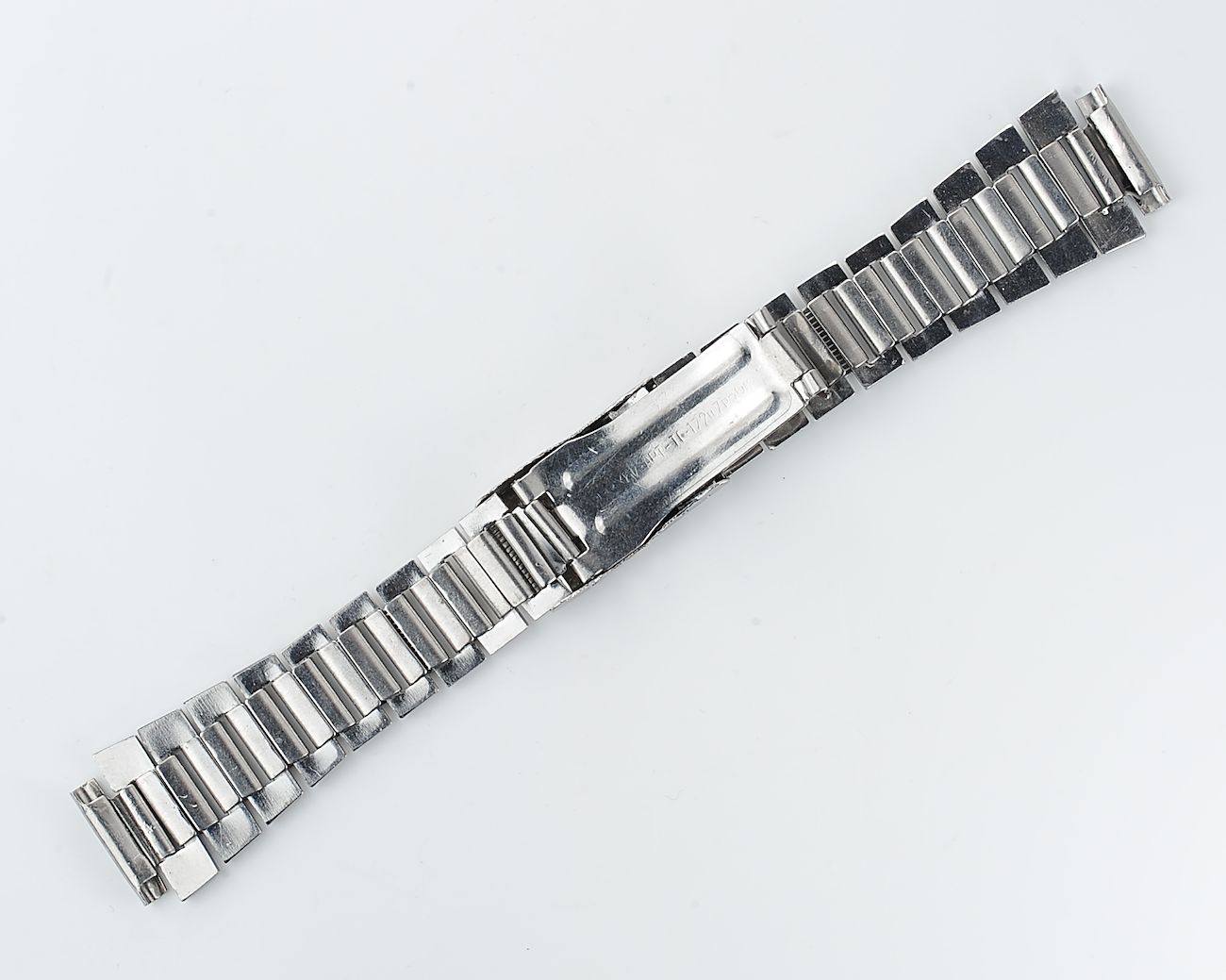 Vintage soviet ornate stainless steel 18mm watch bracelet - PEACE TO THE WORLD