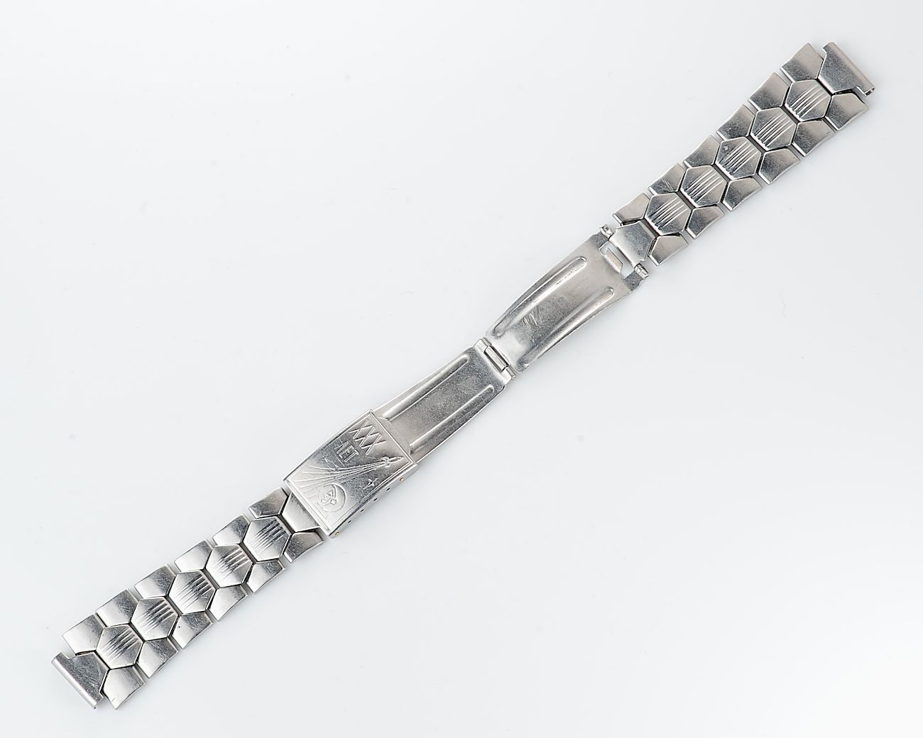 Vintage 16mm stainless steel watch bracelet - 30th anniversary of man in space
