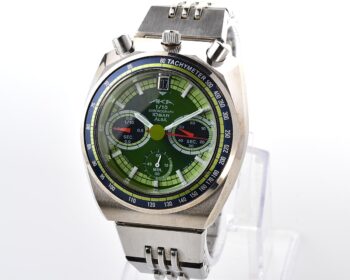 Vintage 1997 Seiko Alba AKA "Bullhead" Quartz Chronograph - Rare JDM Emerald Green Dial