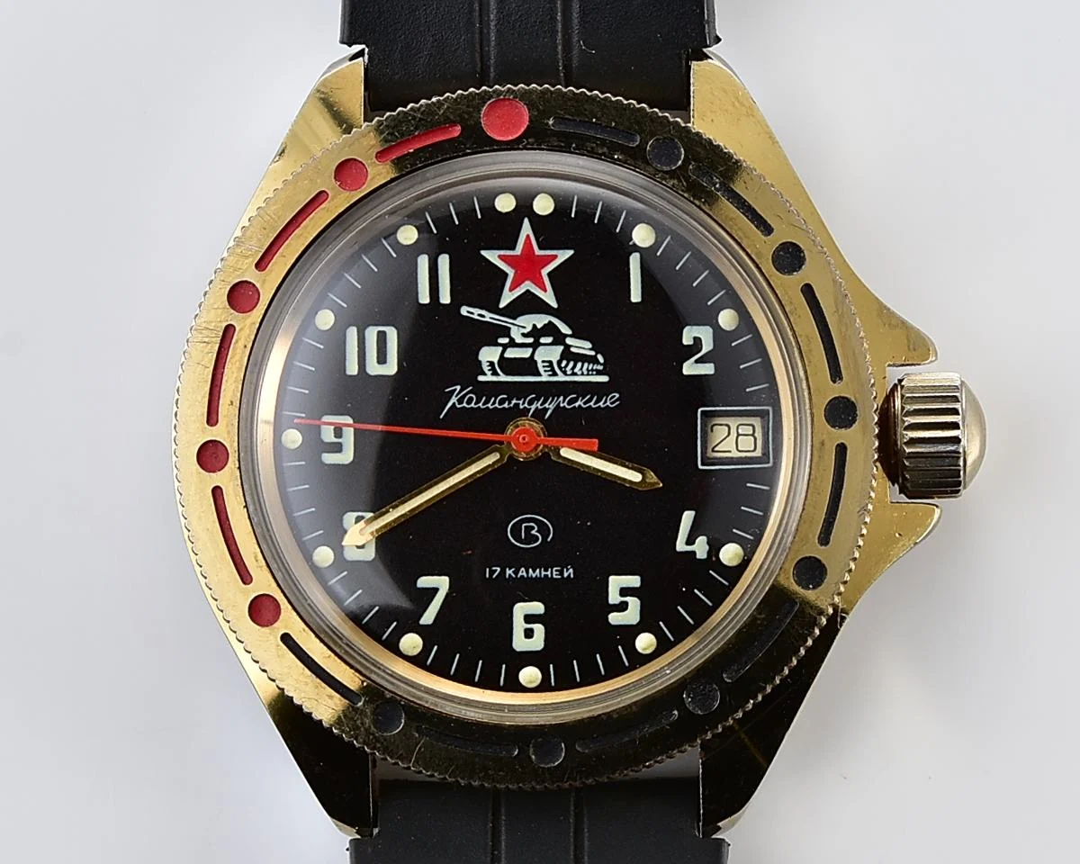 Soviet Vostok Komandirskie TANK mechanical wristwatch