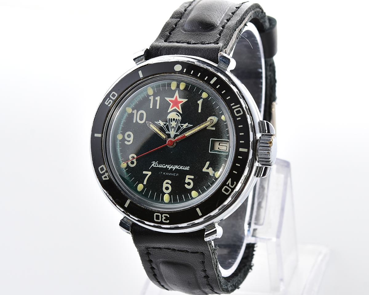 Komandirskie paratroopers mechanical wristwatch for airborn troops