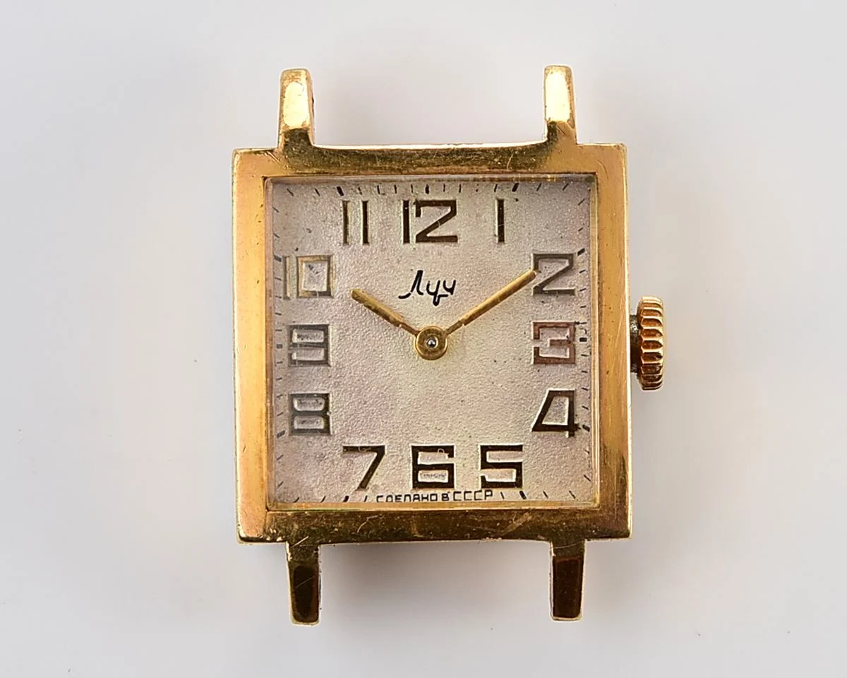 Luch Soviet vintage gold-plated ladies watch - with box & passport from February 1975