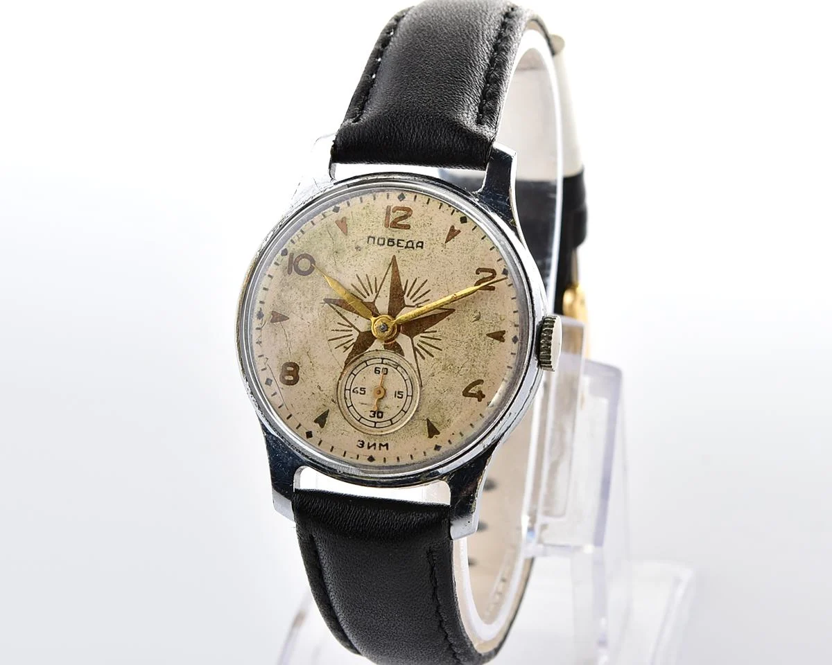 Rare! Vintage Soviet mechanical watch Pobeda Star, the 3rd quarter 1955