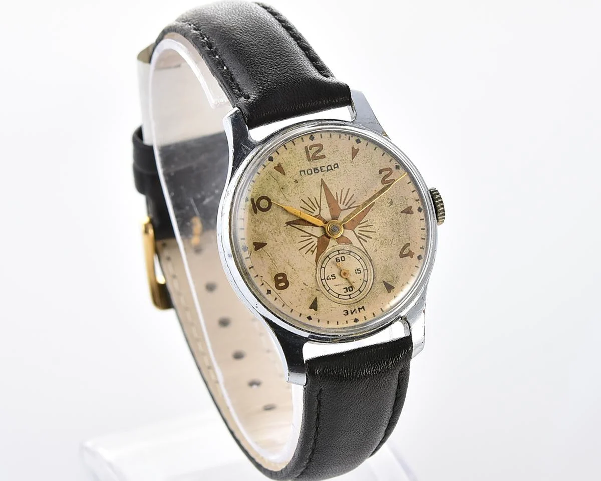 Rare! Vintage Soviet mechanical watch Pobeda Star, the 3rd quarter 1955