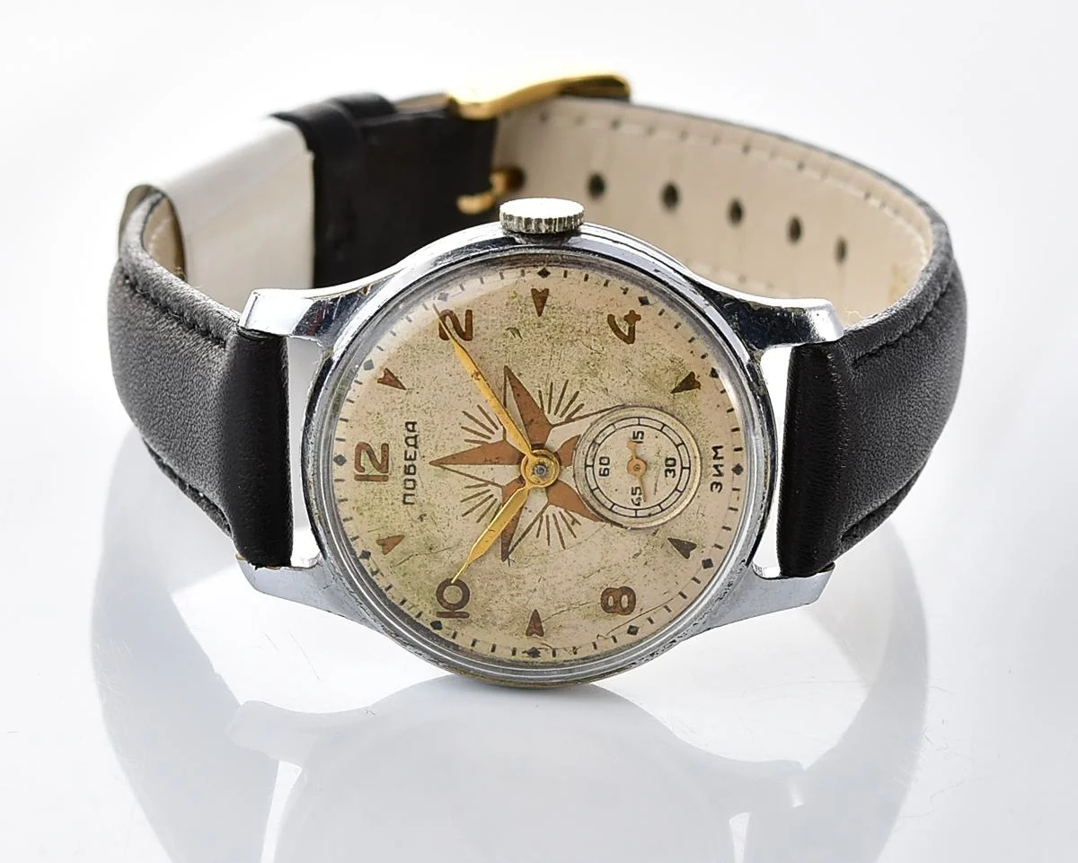 Rare! Vintage Soviet mechanical watch Pobeda Star, the 3rd quarter 1955