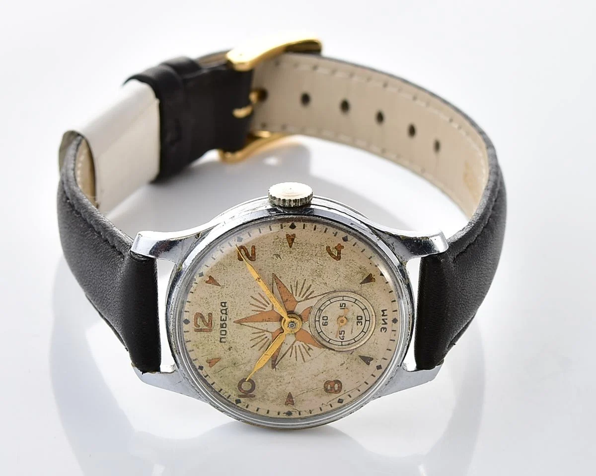 Rare! Vintage Soviet mechanical watch Pobeda Star, the 3rd quarter 1955