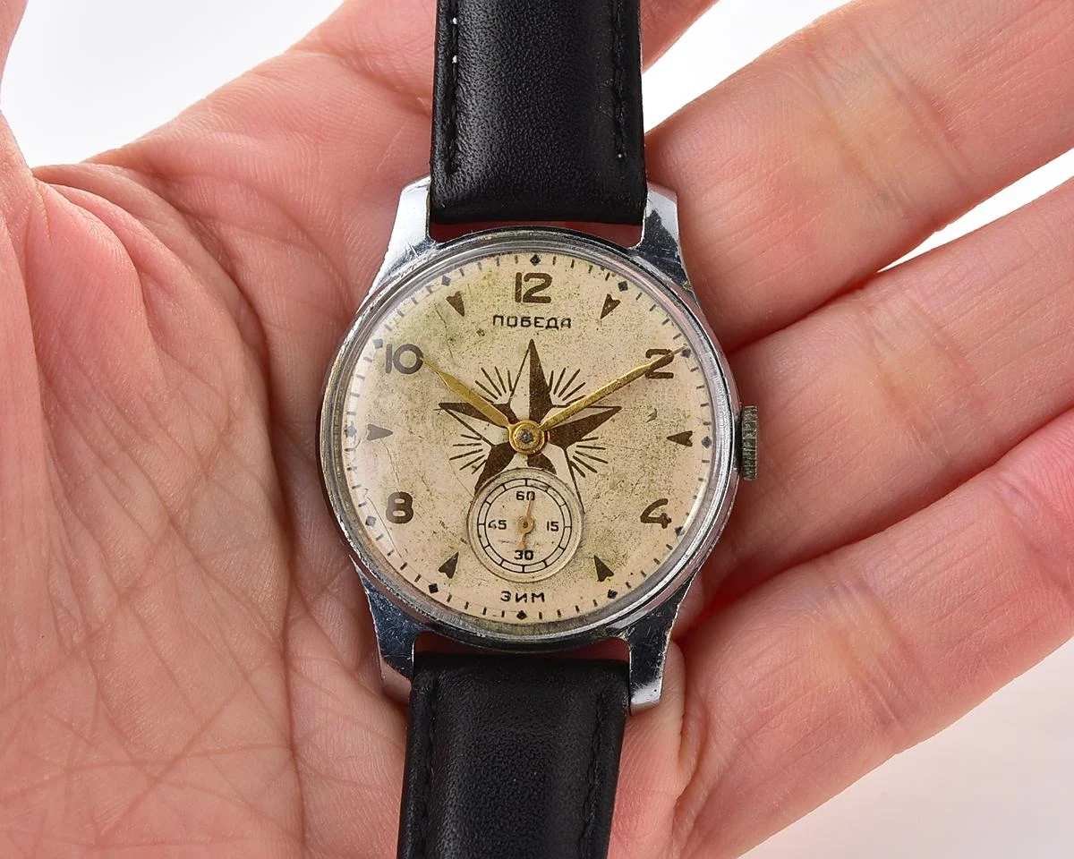 Rare! Vintage Soviet mechanical watch Pobeda Star, the 3rd quarter 1955
