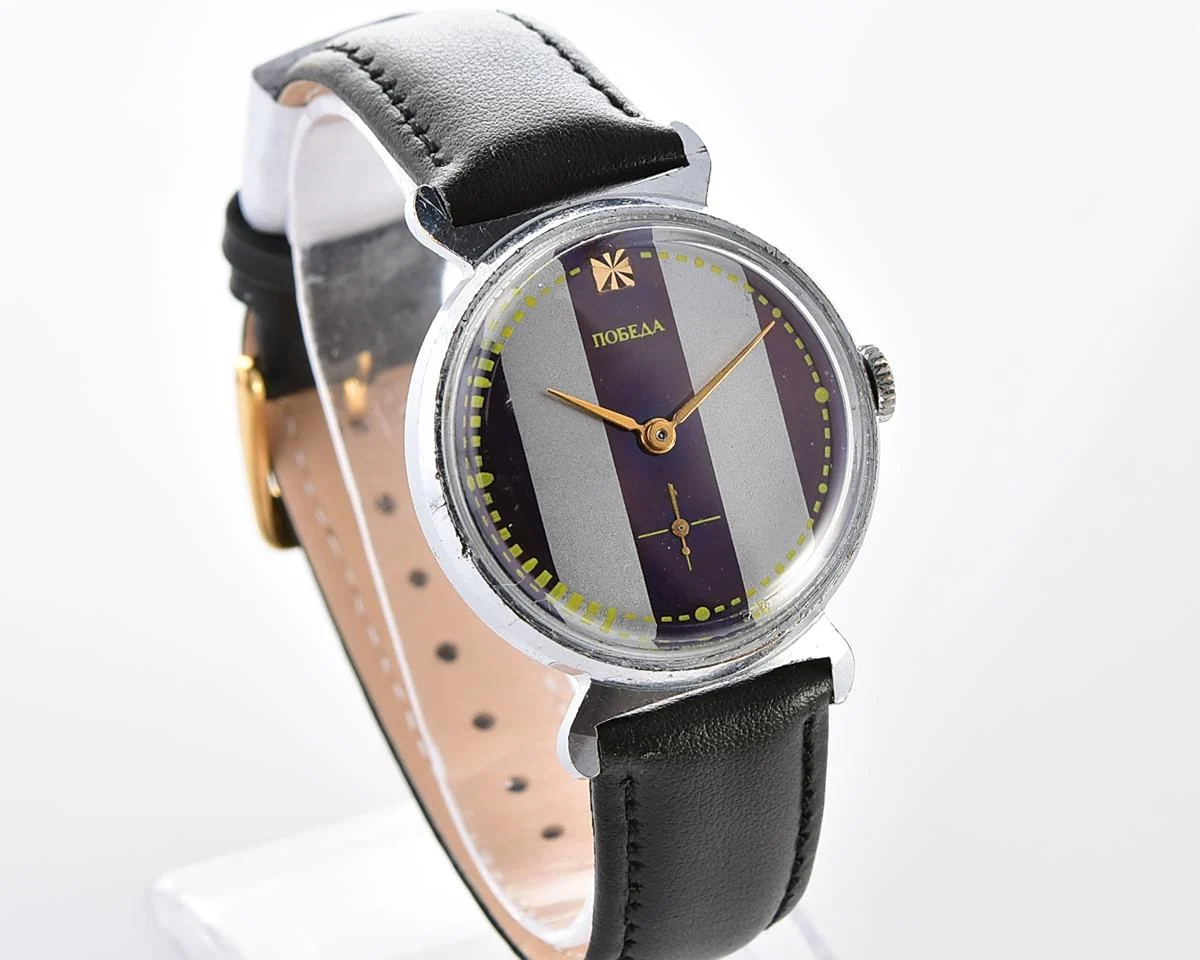 Soviet Pobeda vintage mechanical wristwatch