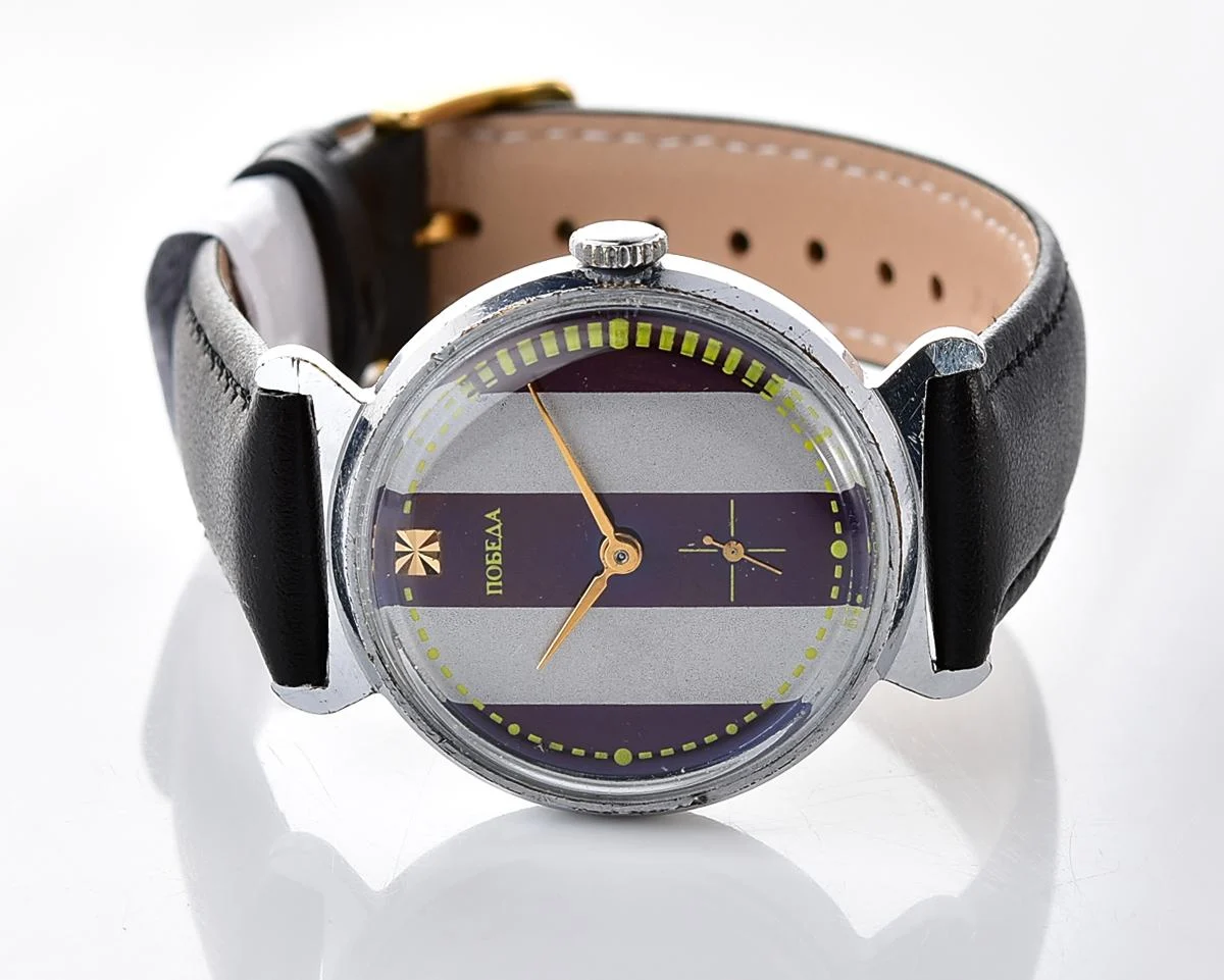 Soviet Pobeda vintage mechanical wristwatch