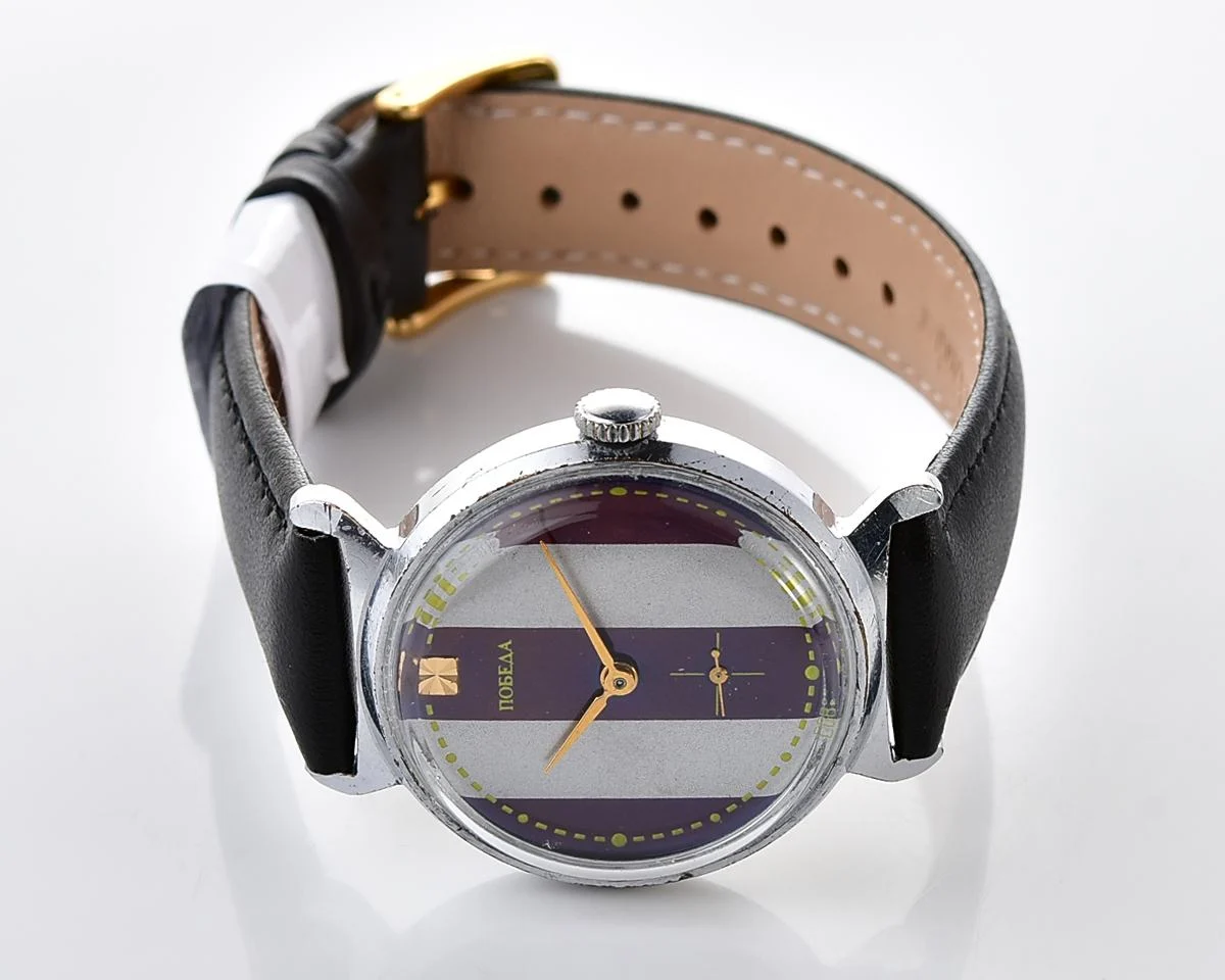 Soviet Pobeda vintage mechanical wristwatch
