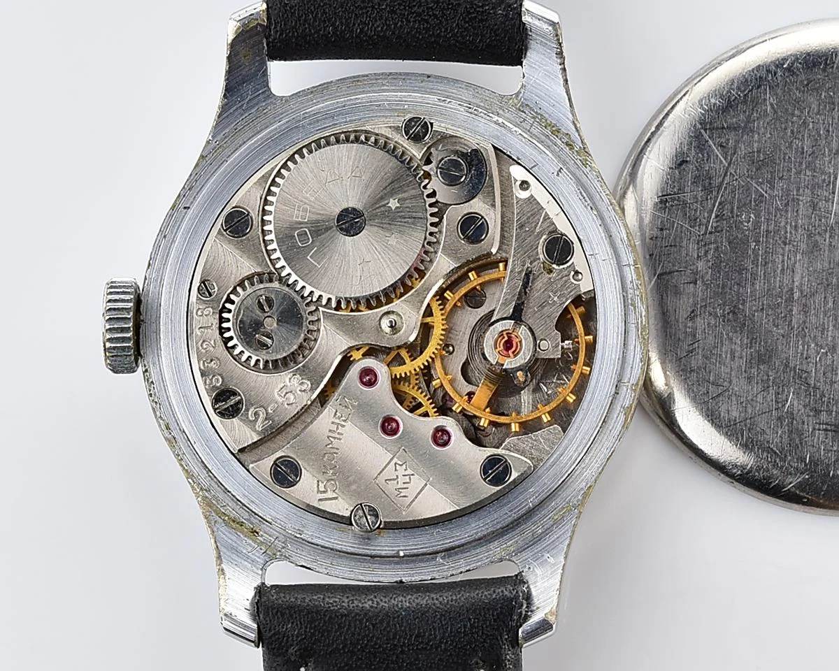 Vintage Soviet mechanical watch 1MChZ Pobeda from the 2nd quarter of 1953