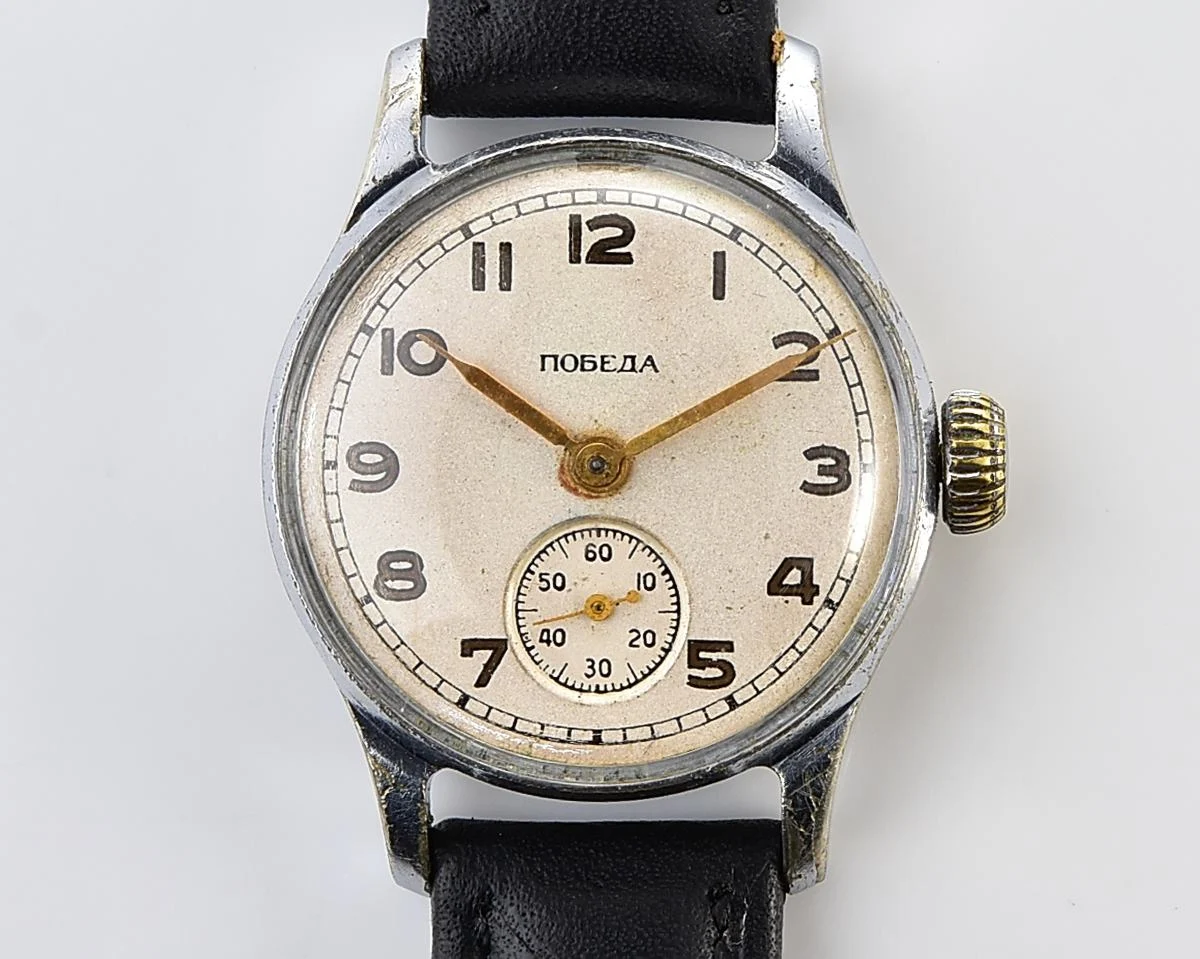 Excellent Soviet mechanical Pobeda watch, ChChZ, the 2nd quarter of 1955