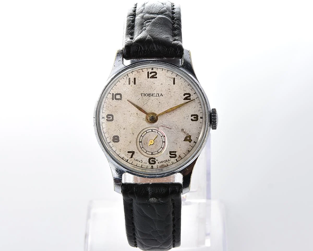 Vintage Soviet mechanical Pobeda wrist watch, 1MChZ, the 2nd quarter 1955