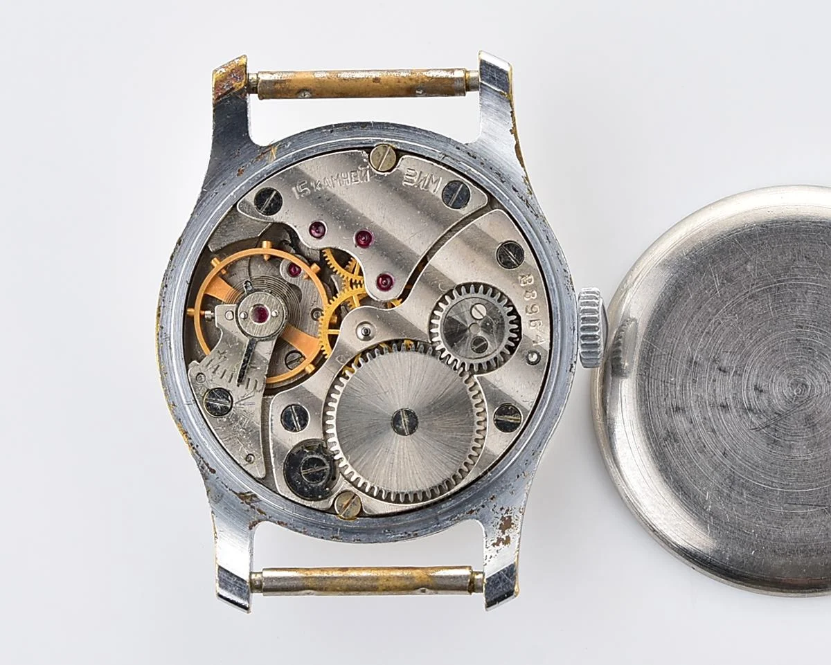 Vintage Soviet mechanical watch Pobeda Zim from the 1950s