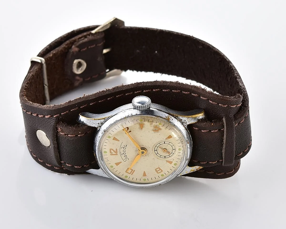 Vintage Soviet mechanical watch Pobeda Zim from the 1950s