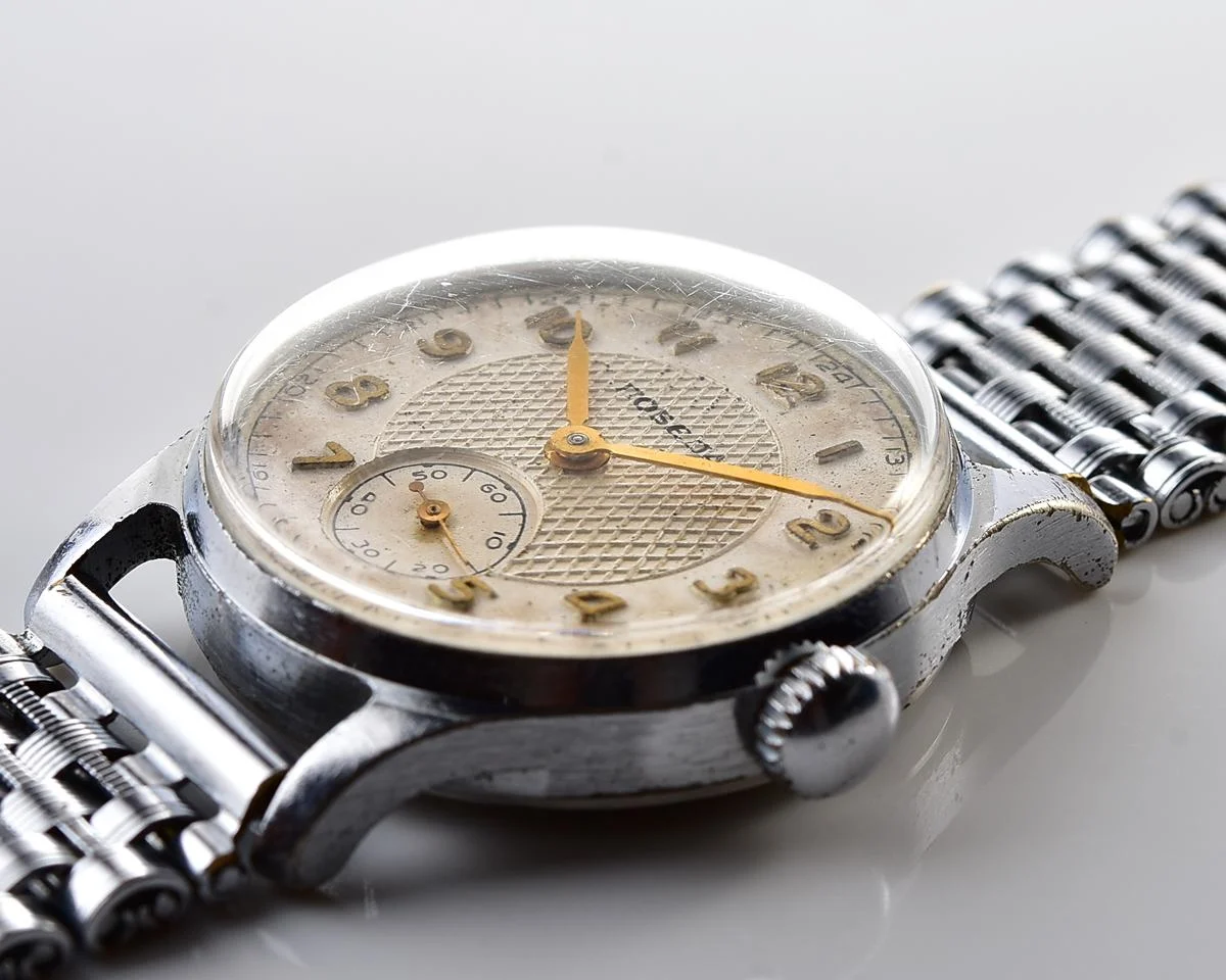 Soviet mechanical Pobeda watch in "hermetic" case, ChChZ, 4th quarter of 1955