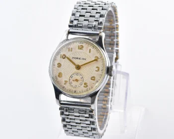 Soviet mechanical Pobeda watch in "hermetic" case, ChChZ, 4th quarter of 1955