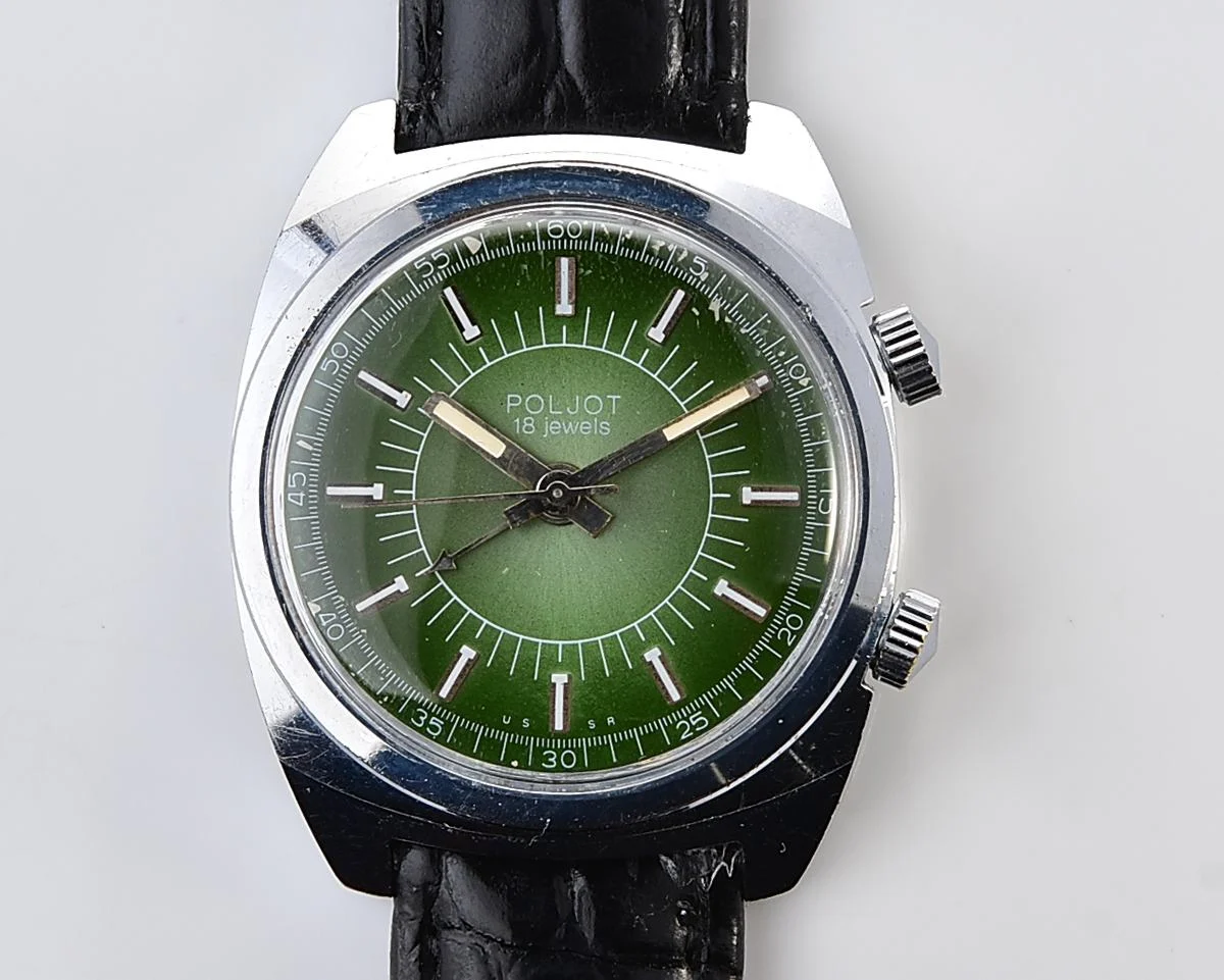 Excellent vintage Soviet Poljot-cricket mechanical watch with alarm function