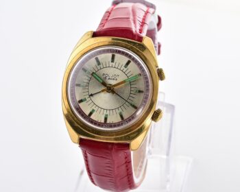 Vintage soviet POLJOT-cricket mechanical wristwatch with alarm function