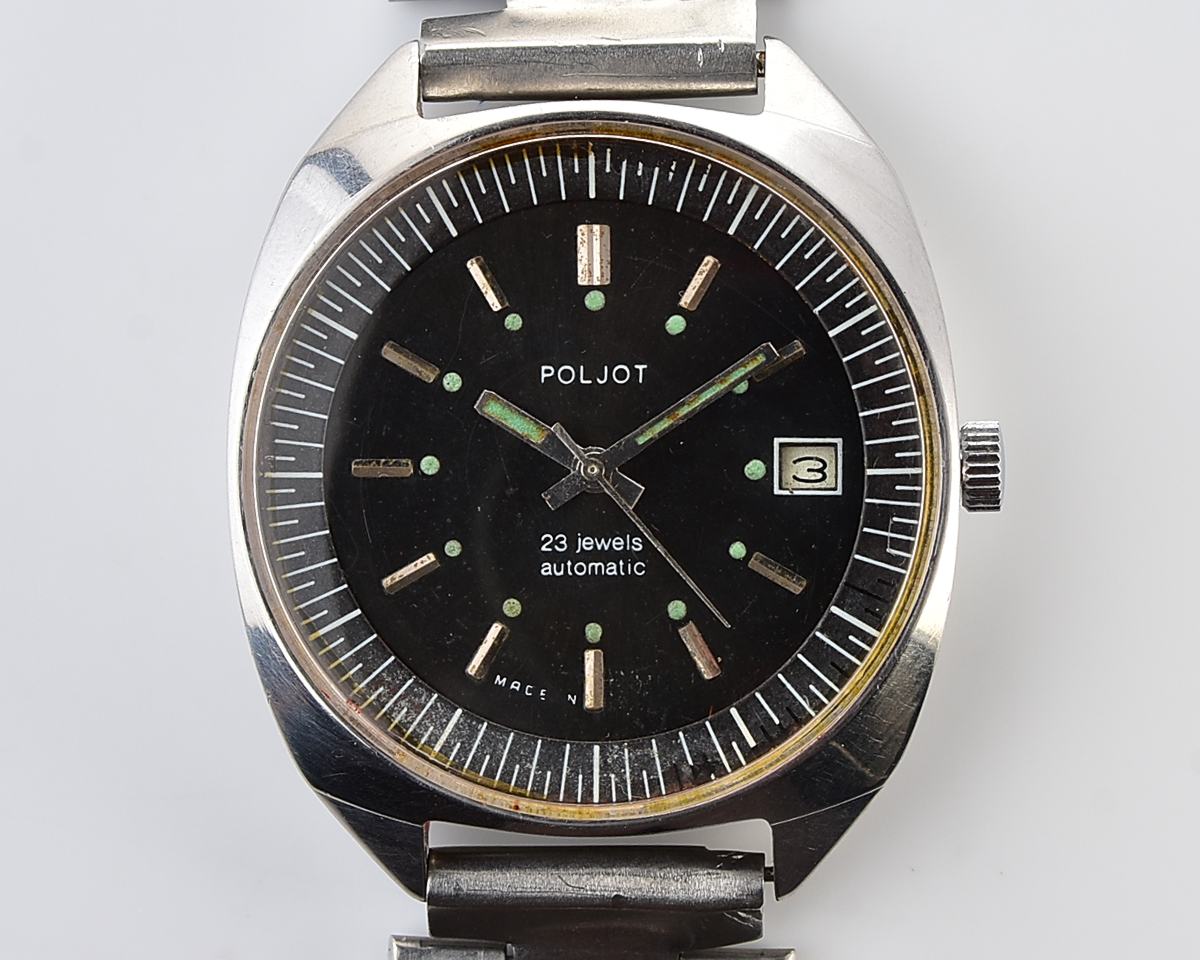POLJOT "55G"(Aeroflot) automatic mechanical watch in stainless steel body