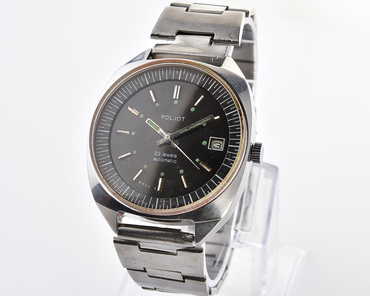 POLJOT "55G"(Aeroflot) automatic mechanical watch in stainless steel body