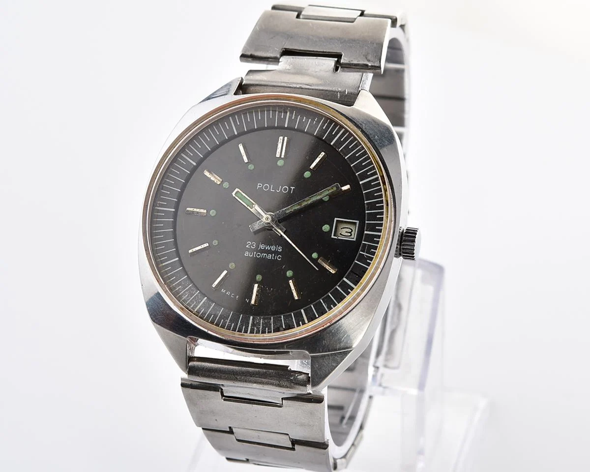 Poljot "55G"(Aeroflot) automatic mechanical watch in stainless steel body