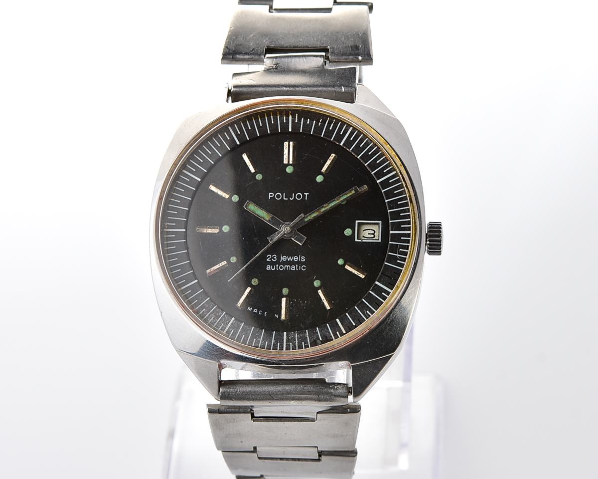 POLJOT "55G"(Aeroflot) automatic mechanical watch in stainless steel body