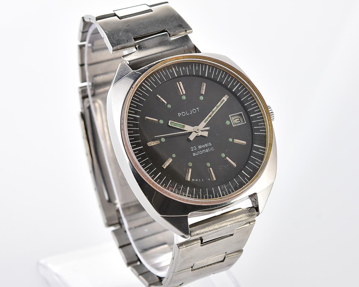 POLJOT "55G"(Aeroflot) automatic mechanical watch in stainless steel body