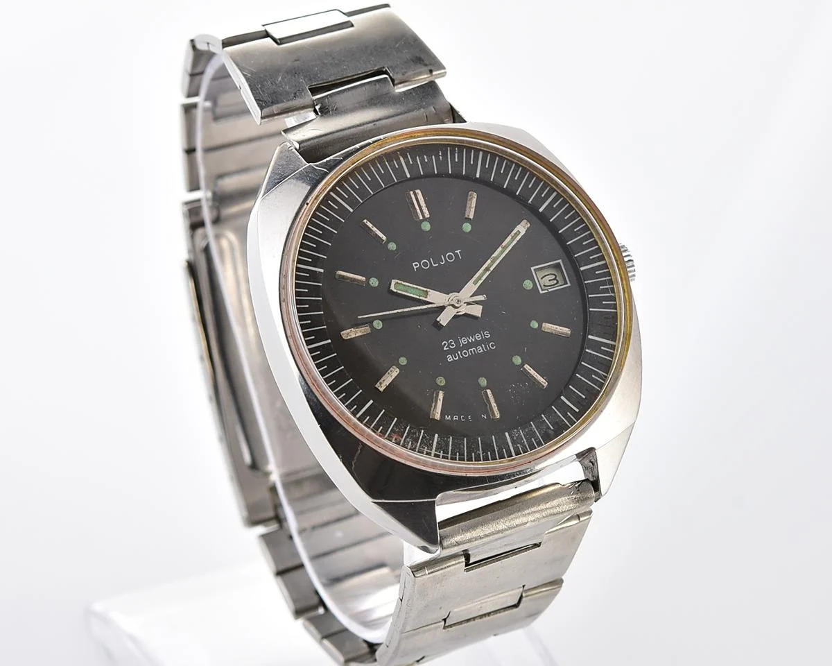 Poljot "55G"(Aeroflot) automatic mechanical watch in stainless steel body